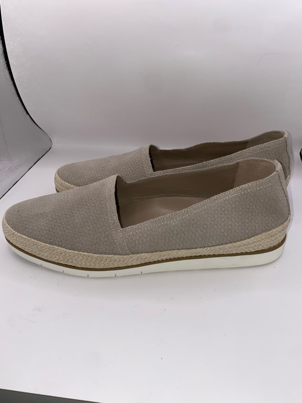 Donald J. Pliner Perci Taupe Slip-On Espadrille Flats